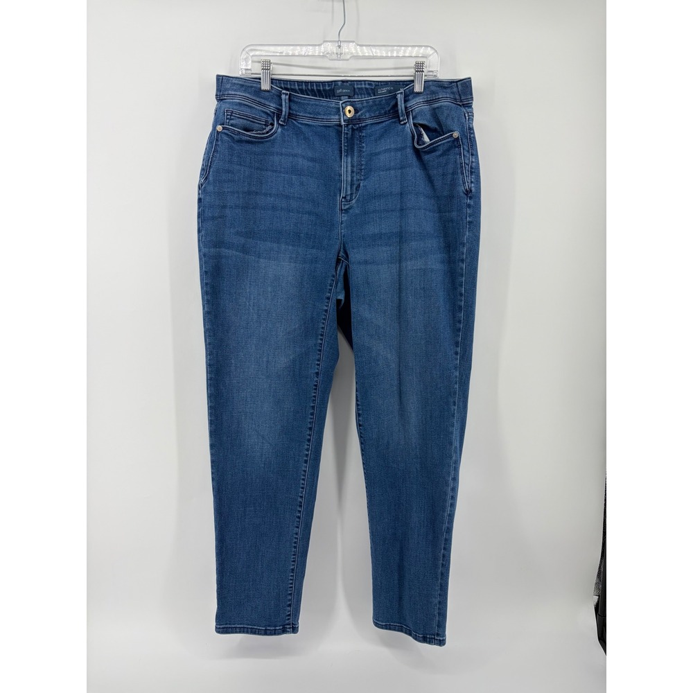 J. Jill Womens‎ 18 Tall Blue Slim Ankle Authentic Fit Stretch Medium Wash Jeans